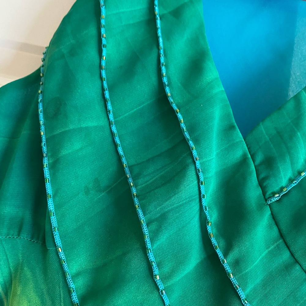 Beautiful green sleeveless dress